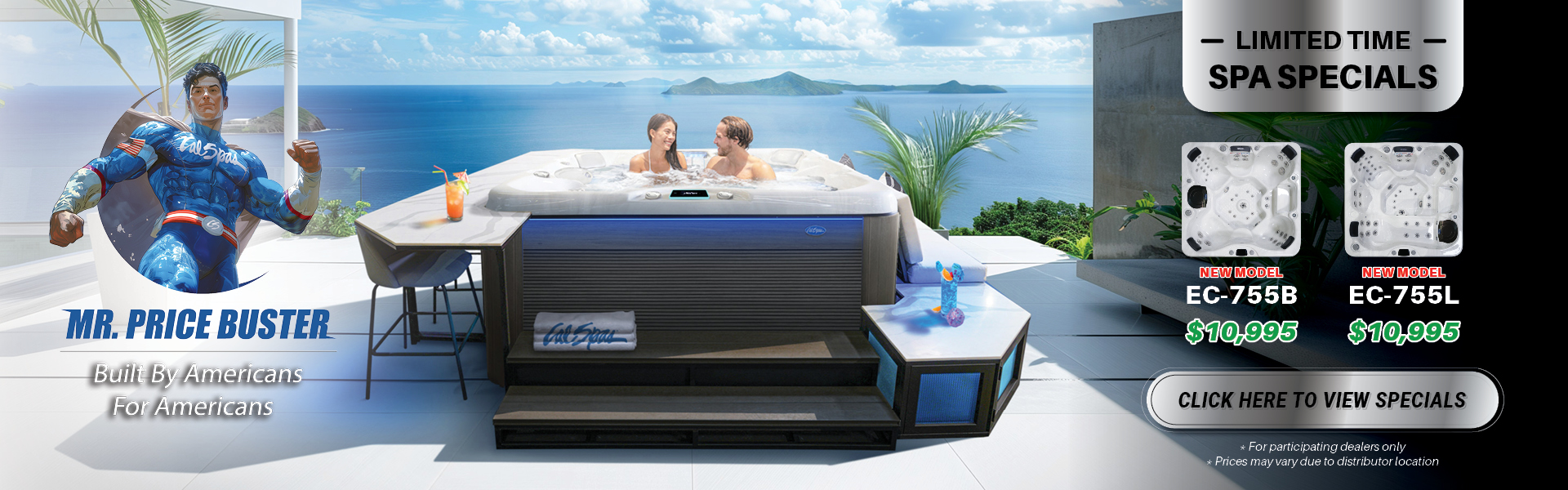 Calspas hot tub being used in a family setting - Las Vegas