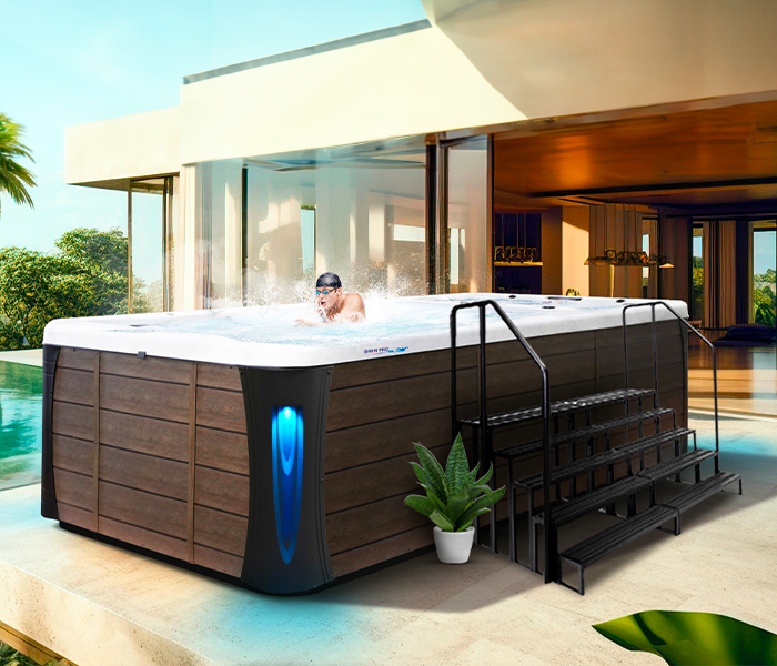 Calspas hot tub being used in a family setting - Las Vegas